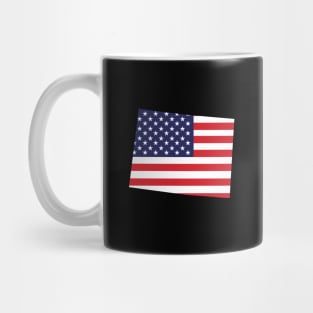 Colorado State Shape Flag Background Mug